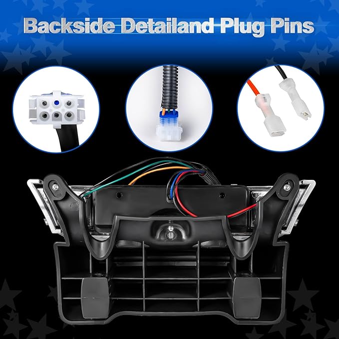 NOKINS Club Car Precedent Light Kit with Bumper for Club Car Precedent 2004-UP Electric Gas Golf Cart - 12V LED Headlight & Turn Signal Light(Fit #102524800/1025248-01) (Single Front Light)