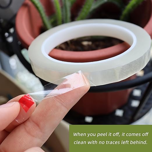 2 PCS Clear Floral Tape, 1/2" Flower Stem Wrap Tapes, Waterproof Florist Tape - Image 3