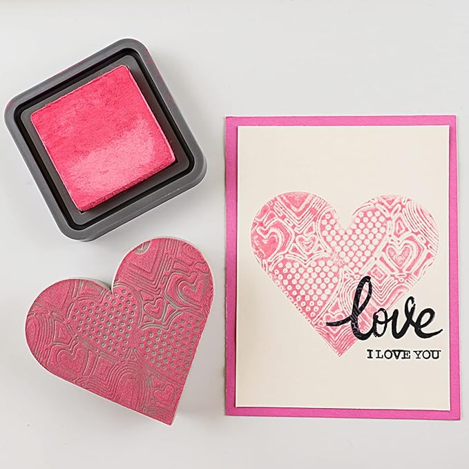 BAOFALI 6 Pcs Heart Cut Stamping Foam Grey Moldable Foam Stamps Plastic Dry - Image 3
