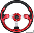 Golf Cart Steering Wheel, Skid Steering Wheel, Universal Golf Cart for Club Car EZGO RXV and TXT, Yamaha, Precedent Tempo, DS