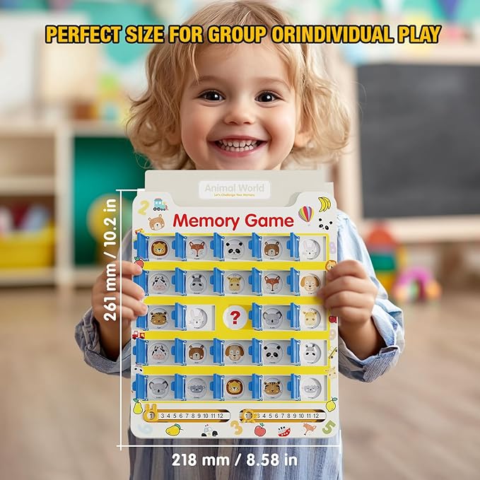 Matching Memory Game for Kids Ages 3 4 5 6 7 8 9, 8 Double-Sided Cards Board - Image 4