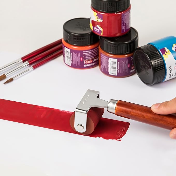 MyLifeUNIT Rubber Brayer, Brayer Ink Roller, Soft Rubber Brayer Roller - Image 3