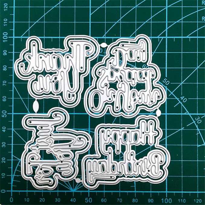 Cutting Dies Metal Stencils Scrapbooking Tools Happy Birthday Thankyou DIY - Image 6