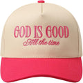 MIRMARU Two-Tone Vintage Canvas Trucker Hats for Men & Women, Adjustable Size Baseball Caps with Trendy Embroidered Design