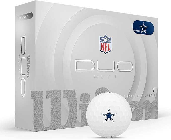 WILSON 2025 Duo Soft NFL Golf Ball - 12 Balls, White, Atlanta Falcons