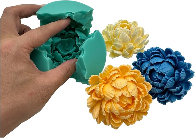 3D Chrysanthemum Flower Candle Wax Silicone Mold, DIY Resin Epoxy Flower Craft - Image 5