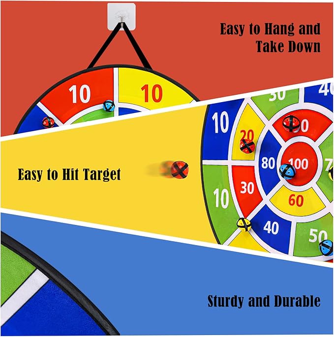 Dart Board Games for Kids Ages 3-12, Sticky Dart Board - Image 7