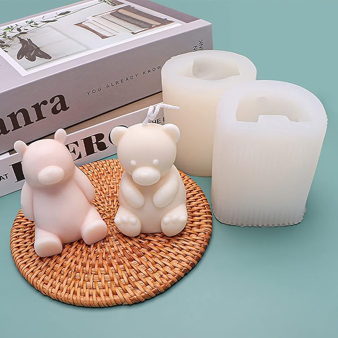 Cute Polar Bear Scented Candle Mold 2 Pack - Image 2