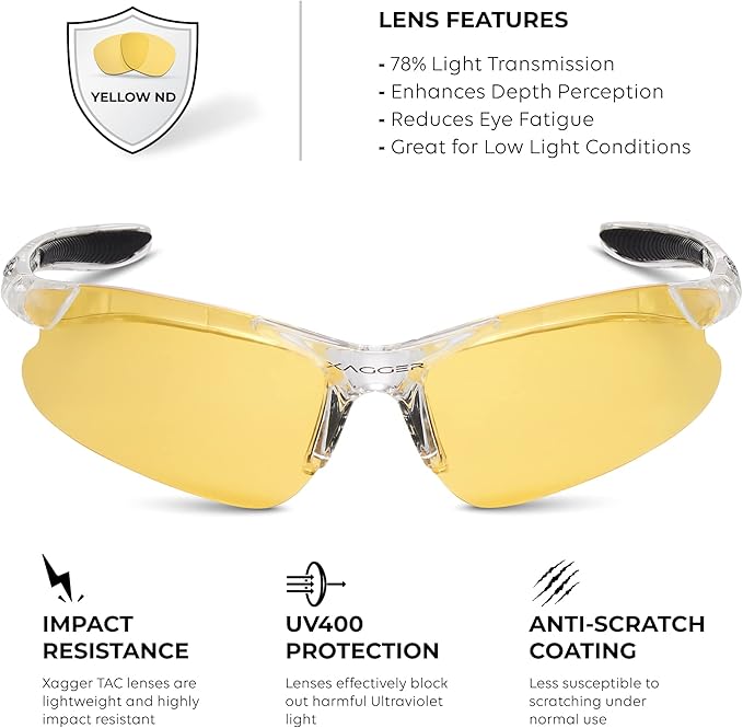 Xagger Kids Youth Polarized Sports Sunglasses for Boys Girls Baseball Softball Glasses TR90 Frame