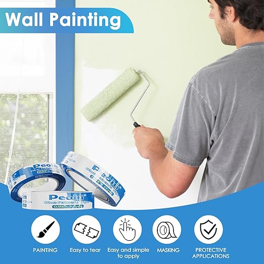 Blue Painters Tape 1 Inch Bulk, 48 Roll Painting Tape Blue Masking - Image 6