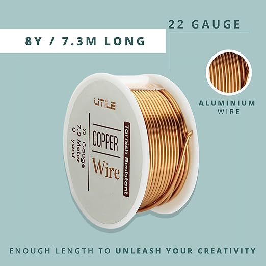 UTILE 18 20 22 24 Gauge 90 ft 99.9% Pure Soft Copper Wire - Image 4