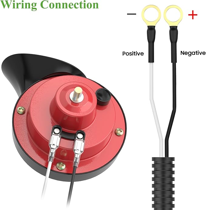 10L0L 12 Volt Golf Cart Horn Kit for Yamaha EZGO Club Car or UTV Boat, Floor Mount Button Switch, Universal Loud Horn Volume Up to 118db