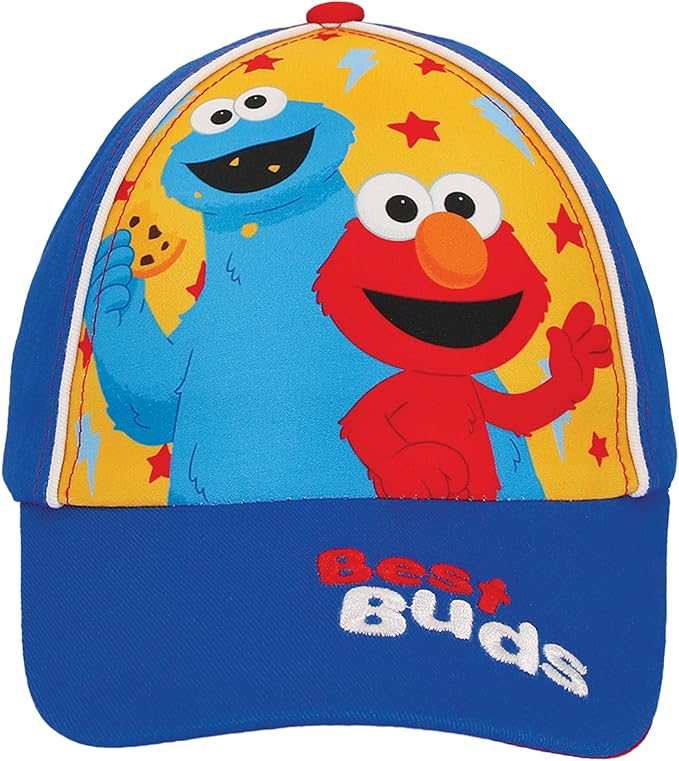 Sesame Street Baseball Cap, Toddler Hats for Boys & Girls Ages 2T-4T, Adjustable Kids Baseball Caps