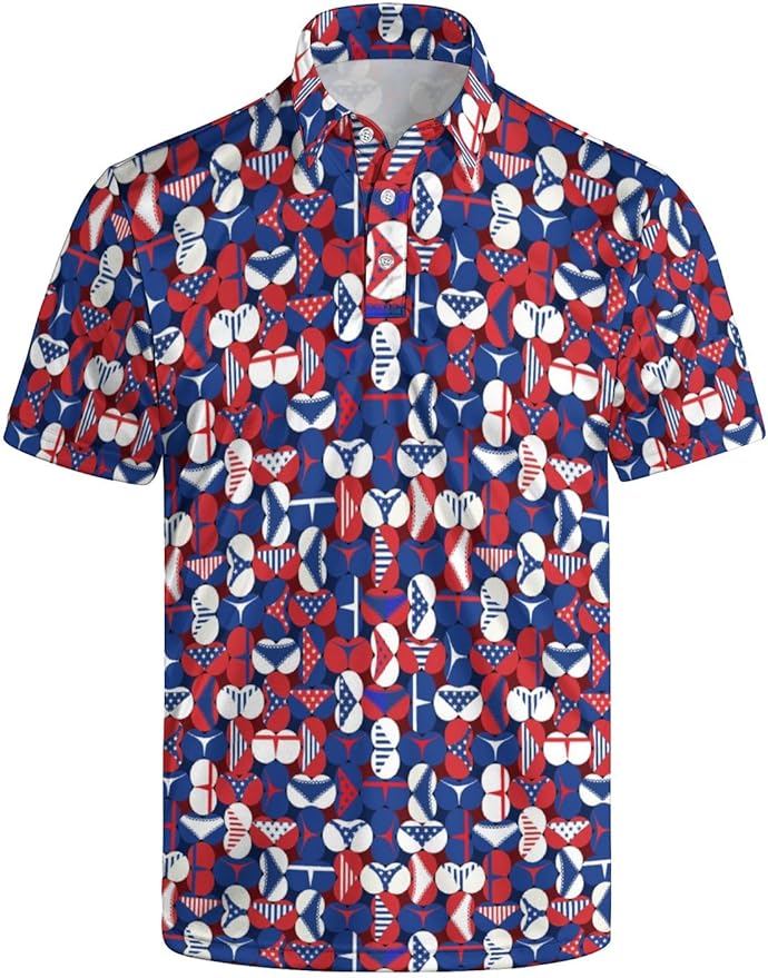 Mens Golf Shirts Golf Polo Shirts for Men Short Sleeve Polo Shirts Golf Gifts