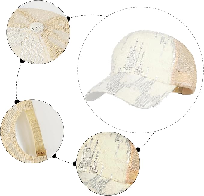 Hoce Fashion Rhinestone Denim Baseball Cap Studded Bling Hat for Women
