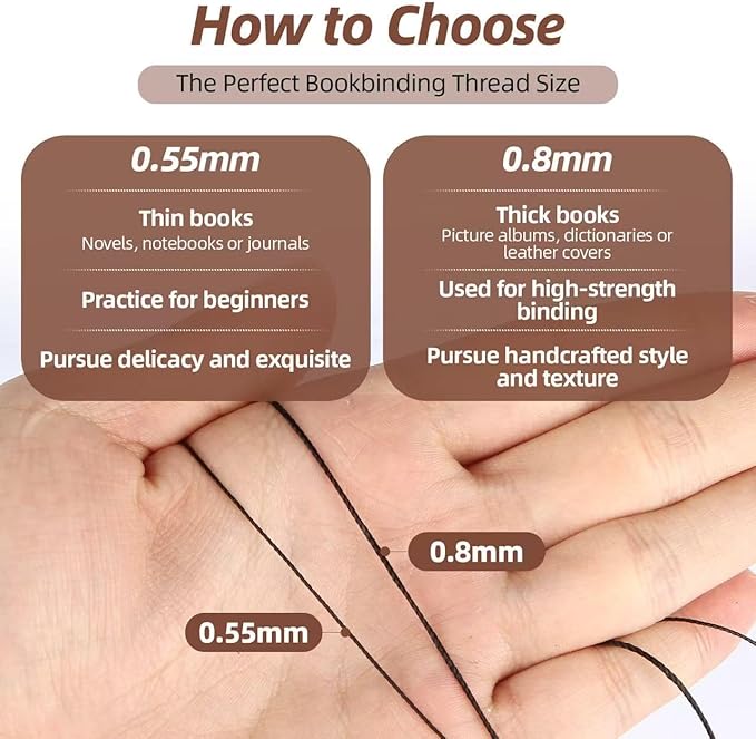 Natural Waxed Thread, 0.55mm/0.8mm, Wax Thread - Image 4