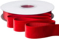 Ribbli Polyester Red Velvet Ribbon, 1 Inch, 10-Yard Spool, Use by Ribbli