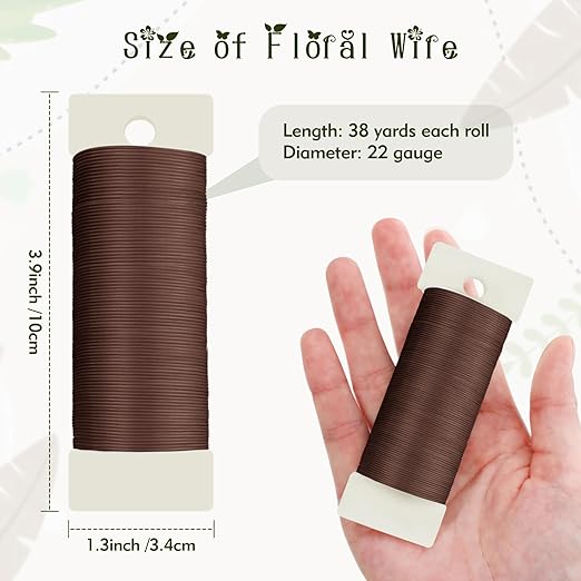 Floral Wire, 38 Yards 114 Ft 22 Gauge Metal Wire - Image 2