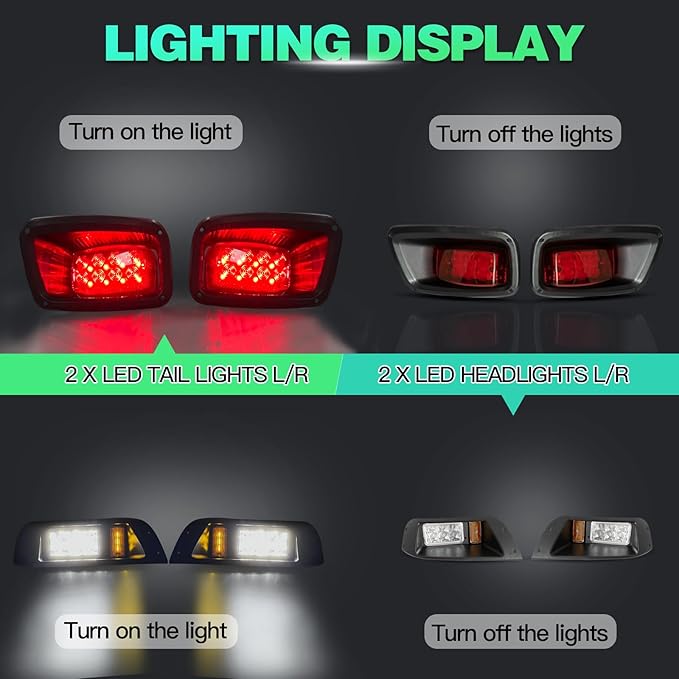 Golf Cart Light Kit for Golf Cart LED Light Kit Replacement