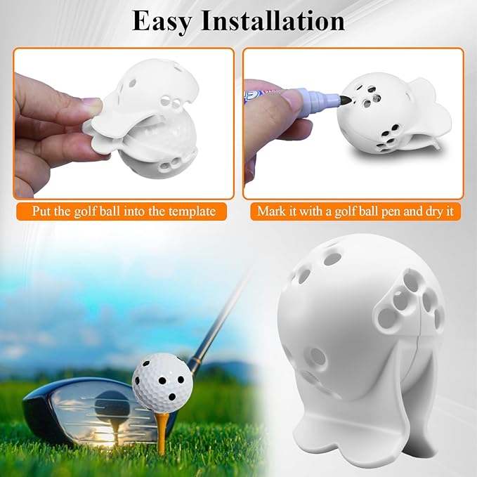 Golf Ball Marker Template, Compatible with Rapsodo MLM2PRO Mobile Launch Monitor, Golf Ball Alignment and Identification Tool, Lightweight and Portable, Long-Lasting Durability