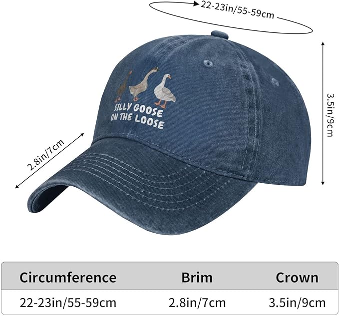 Funny Goose Hat Silly Goose On The Loose Hat Men Baseball Hats Funny Cap