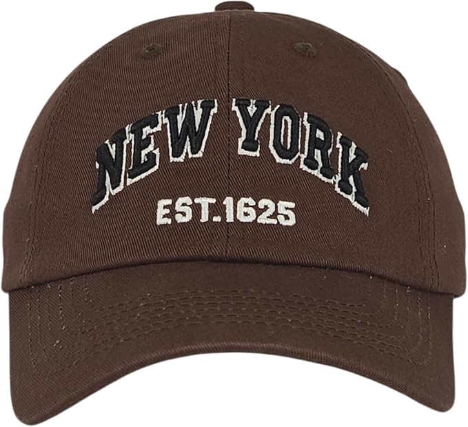 Elidan NY Dad Hat New York EST.1625 Cotton Cap, Adjust Buckle Strap, Unstructured Low-Profile NY Baseball Cap for Men & Women