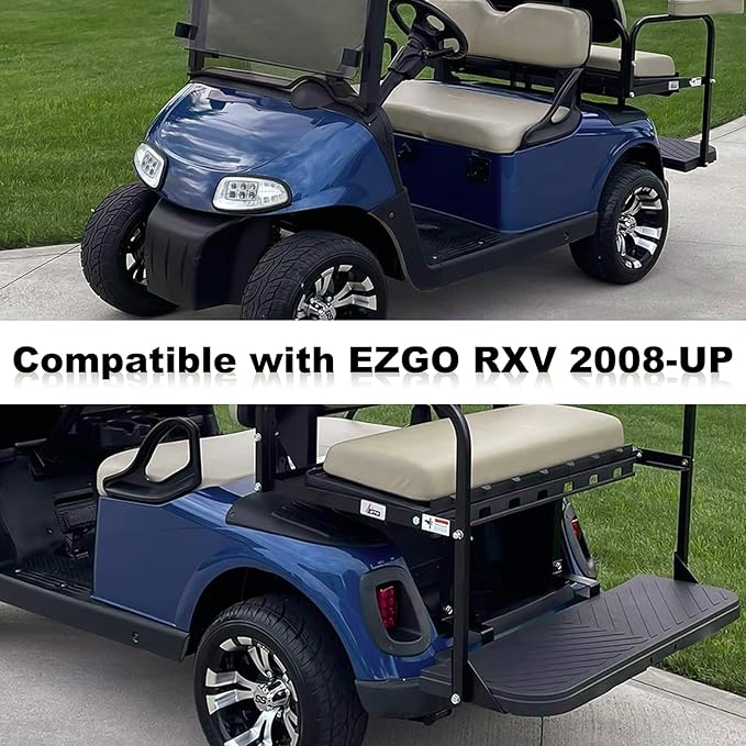 Deluxe LED Headlight Taillight Golf Cart Light Kit Compatible EZGO RXV 2008-2015, 12V Street Legal Golf Cart Lights Kit with Turn Signal Switch, Brake Pad, Horn