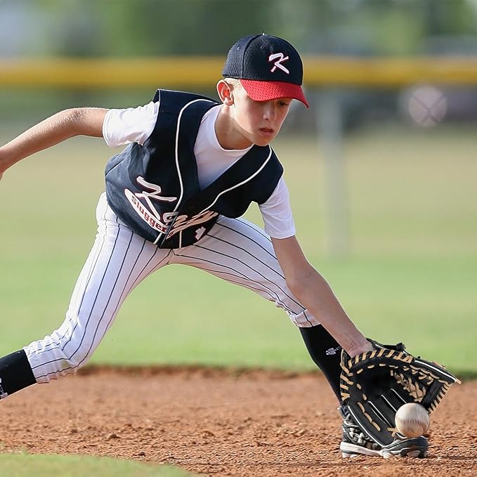 Baseball Glove + Ball Sets, Softball Glove, Baseball Mitt, 10.5''-12.5'' for Youth/Adult Training and Beginner Play, Synthetic Leather Softball Mitt