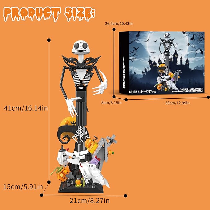 Horror Skull Building Set, Before Christmas Haunted House Building Blocks Set - Image 6