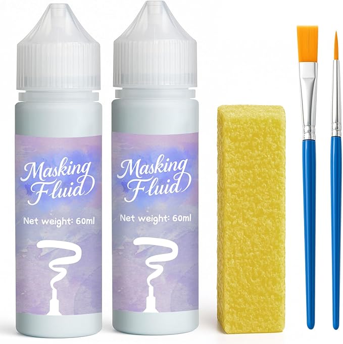 120ml Masking Fluid for Watercolor Painting, Art Watercolor Masking Fluid by 1DFAUL