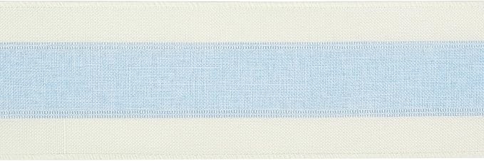 MEEDEE Blue and White Stripe Ribbon Wired Ribbon 2.5 Inch Light Blue Burlap - Image 8