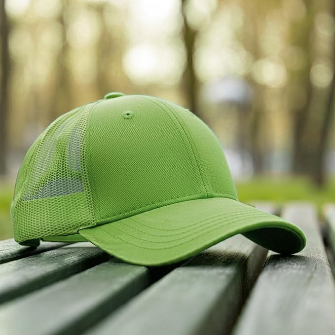 Falari Trucker Hat Baseball Cap Structured Plain Design 6 Panel, Adjustable Size