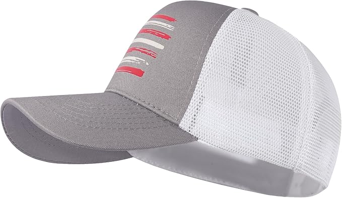 Baseball Cap, American Flag Trucker Hat for Men Women, Breathable Adjustable Fit Outdoor Mesh Snapback Hats