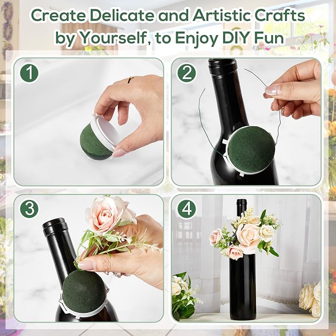 Tessco 36 Pcs Mini Floral Foam Holder Round Floral Foam - Image 3