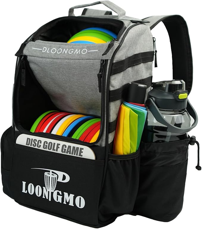 Disc Golf Bag, Durable Disc Golf Backpack Holds 22+ Discs, Large Capacity with Multiple Storage Pockets