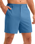 Pudolla Men's Casual Shorts 7"/9"/5" Lightweight Golf Shorts with 3 Pockets Stretch Quick Dry Comfy Work Shorts