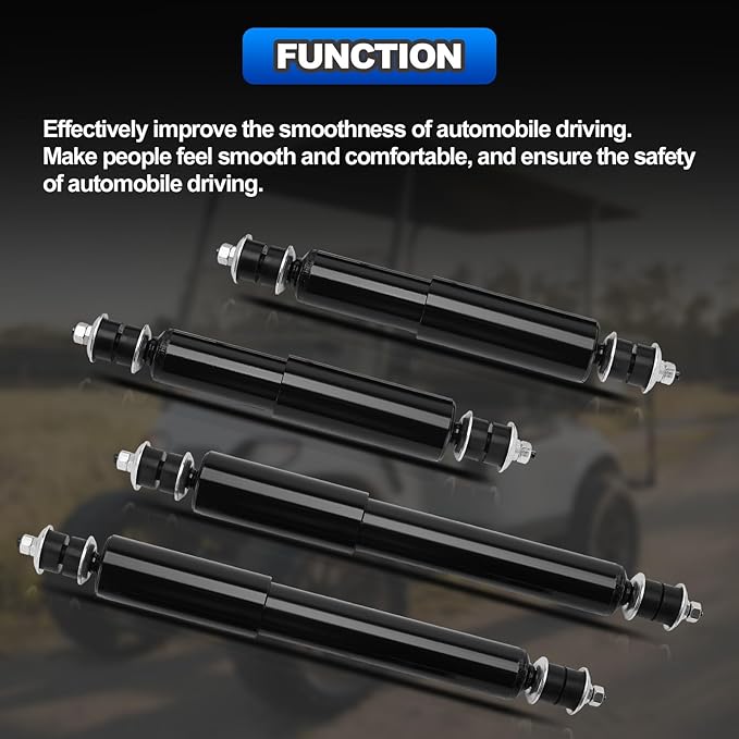 4PCS Front and Rear Shock Absorbers Compatible with EZGO TXT Golf Cart 1994-Up Gas & Electric Models Replace# 76418-01, 70928-G01
