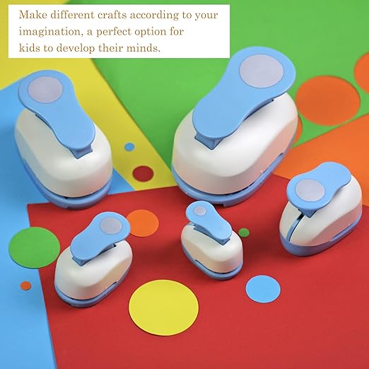 Set 5 Circle Paper Punch 0.3'' / 0.6'' / 1'' / 1.5'' / 2'', Scrapbooking Hole - Image 6