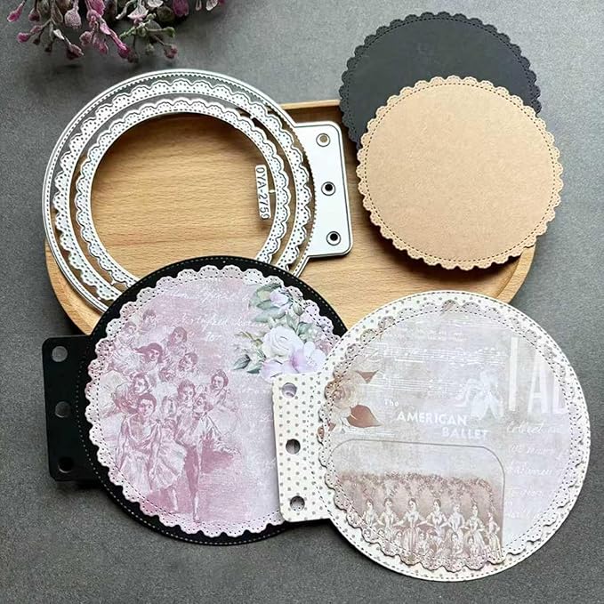 Circle Loose-Leaf Lace Die Cuts by Unknown