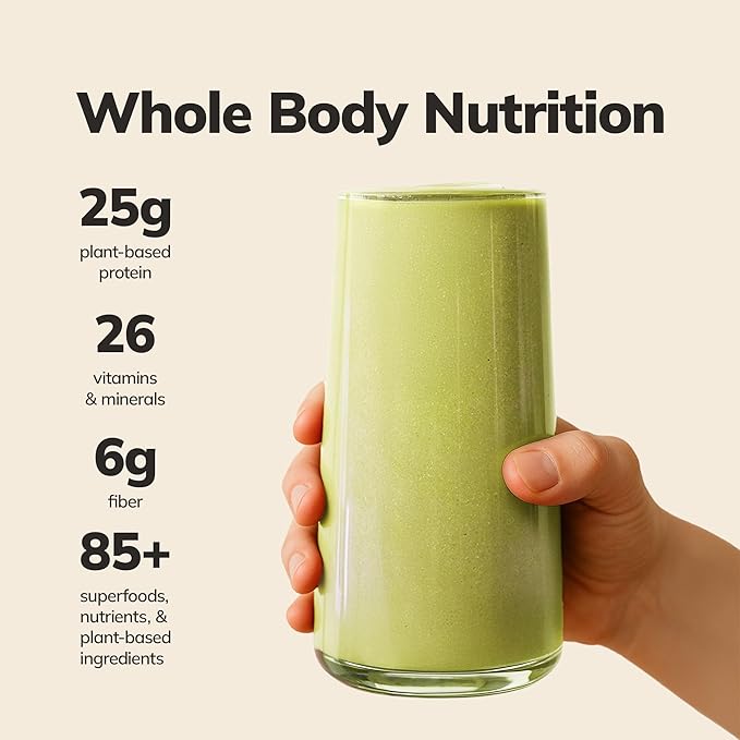 Ka’Chava Whole Body Meal Shake Matcha 2 lb – Vegan Protein Powder - Image 2