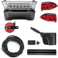 KEMIMOTO Deluxe Precedent Light Kit Compatible with Club Car Precedent 2004-Up, Upgrade 12V Street Legal LED Headlights, Taillights with Turn Signals Hazard Light Switch, Horn, Brake