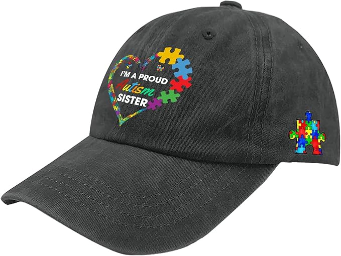 I'm a Pround Autism Uncle Baseball Cap for Mens Fashion Washed Distressed Baseball Caps