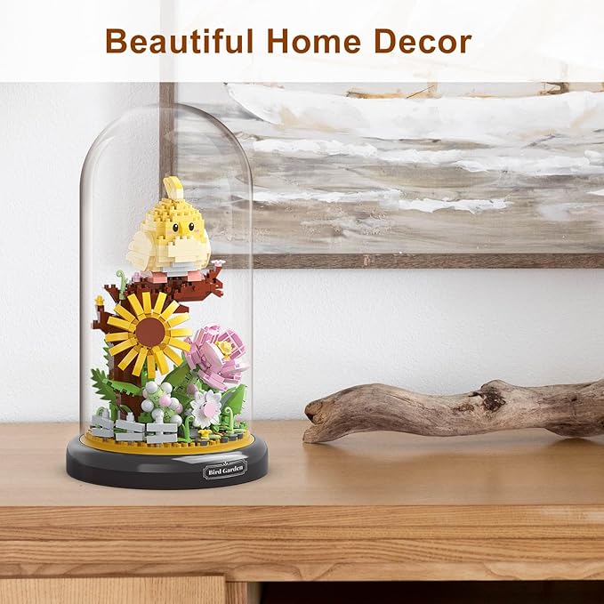 Parrot Flower Bouquet Building Set Plants Friend Set Adults Bonsai Tree Animal - Image 2