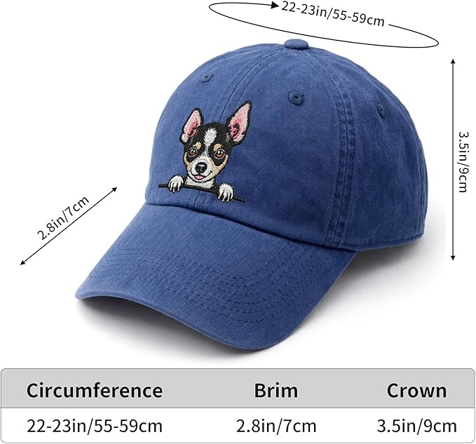 Pet Dog Lover Gifts,Embroidered Dog Baseball Hats for Men Women Dad Mom