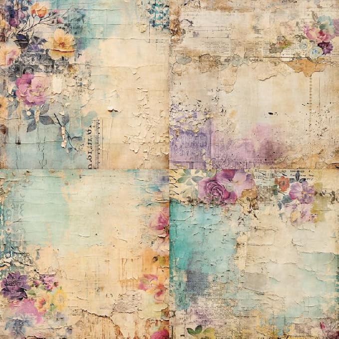 Vintage Floral Scrapbook Paper Pad Flower Patterned Paper 6×6, 24 Sheets - Image 5