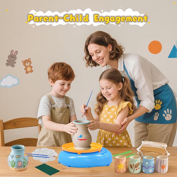 Pottery Wheel for Kids– Complete DIY Pottery Painting Kit for Ages 8-12 - Image 7