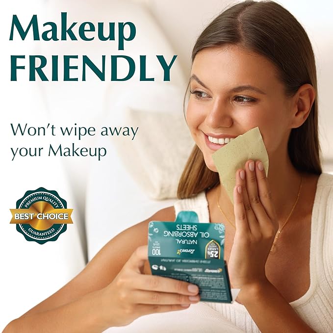 Natural Green Tea Oil Blotting Sheets - Image 4