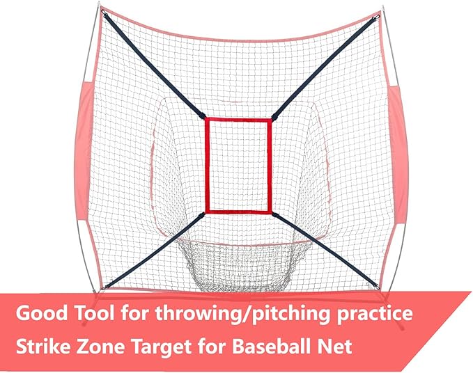 Strike Zone Target for Baseball Softball net, Throwing Pitching Hitting Batting Catching Practice Target, Pitcher Accuracy Training Aids