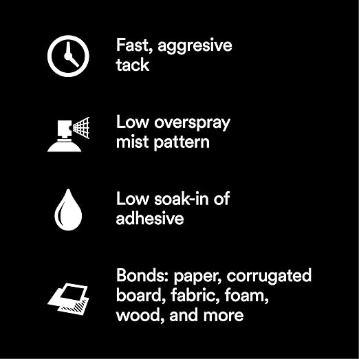 3M Super 77 Multipurpose Permanent Spray Adhesive Glue, Low VOC, Net Wt 18 oz - Image 7