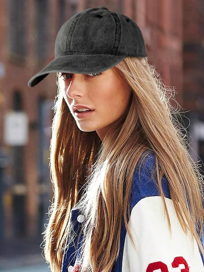 Edoneery Men Women Baseball Cap-Low Profile Adjustable Washed Cotton Golf Dad Hat